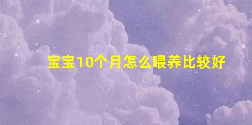 10個月時的喂養(yǎng)知識(10個月怎么喂養(yǎng)比較好)