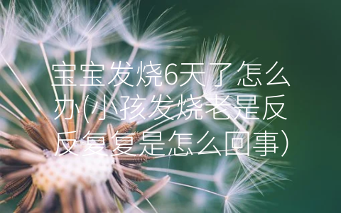 寶寶發(fā)燒6天了怎么辦(小孩發(fā)燒老是反反復(fù)復(fù)是怎么回事)