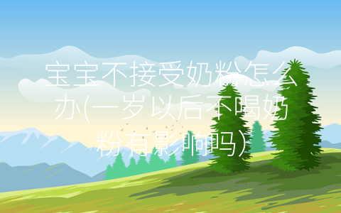 寶寶不接受奶粉怎么辦(一歲以后不喝奶粉有影響嗎)