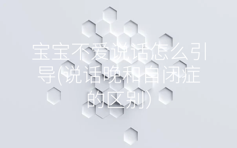 寶寶不愛說話怎么引導(dǎo)(說話晚和自閉癥的區(qū)別)